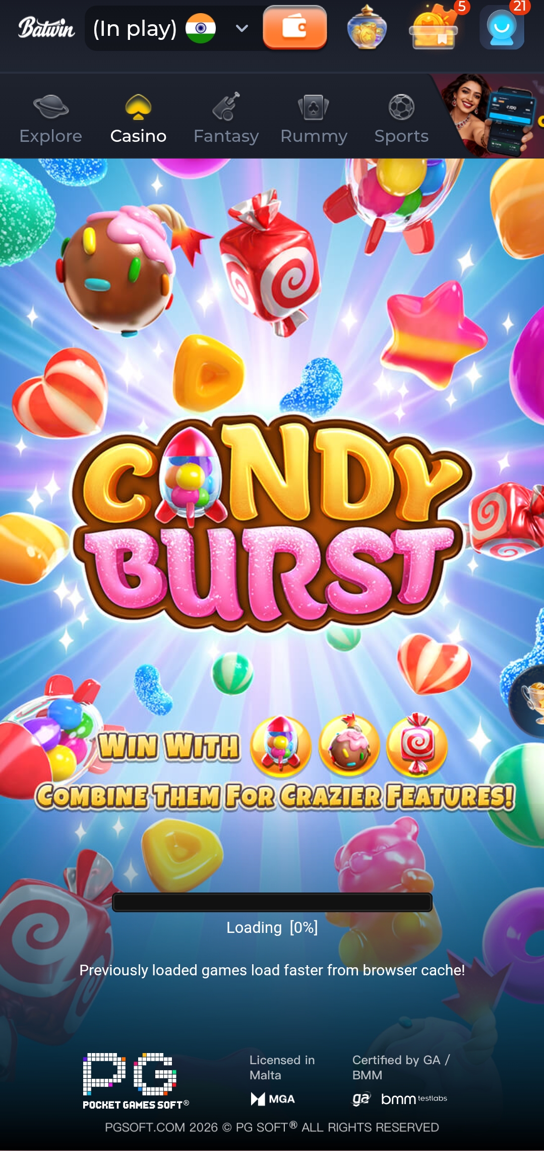 Jackpot win screenshot