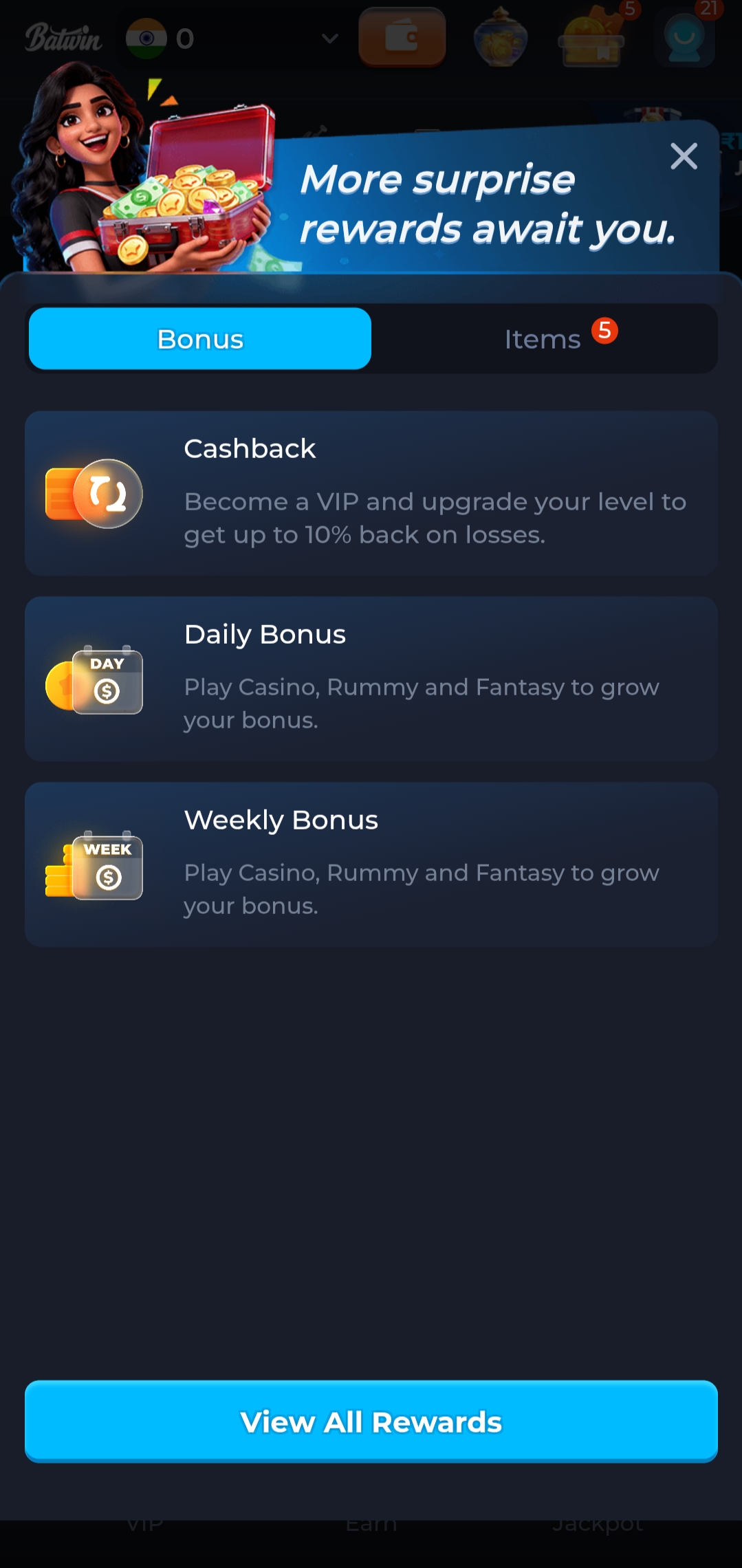 Batwin Game app screenshot 9
